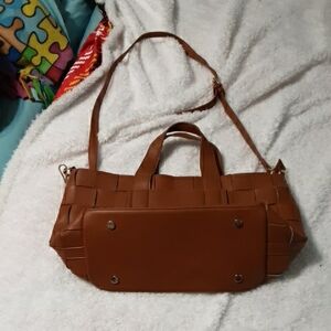 Antik Kraft Tan Woven Shoulder Bag Good Condition 16X13  Shoulders Strap 21 in